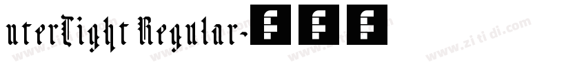nterTight Regular字体转换